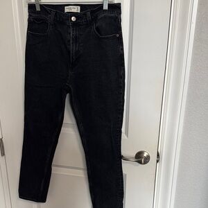Abercrombie The Skinny High Rise Black Jeans